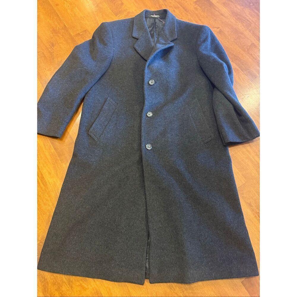 Men’s Silver cloud cashmere blend blazer jacket/Trench coat  size 42 gray made i